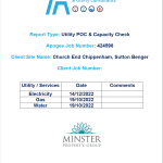 Sutton Benger Utility Feasibility Report also includes a POC and Capacity Report